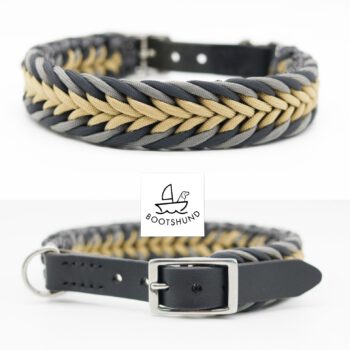 Paracord Halsband mit Lederadapter
