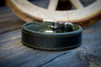 Leder Halsband schwarz