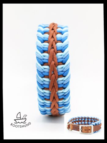 Paracord Halsband mit Lederadapter