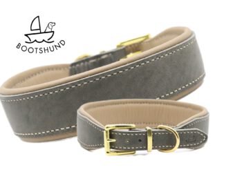 Fettleder Halsband Grey
